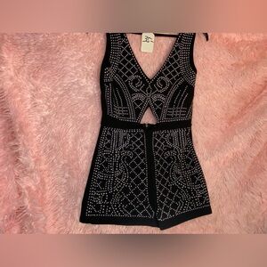 Black and sliver dress